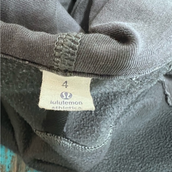 Lululemon Scuba Hoodie III Black Gray Full Zip Cotton Fleece Size 4 - Picture 12 of 12